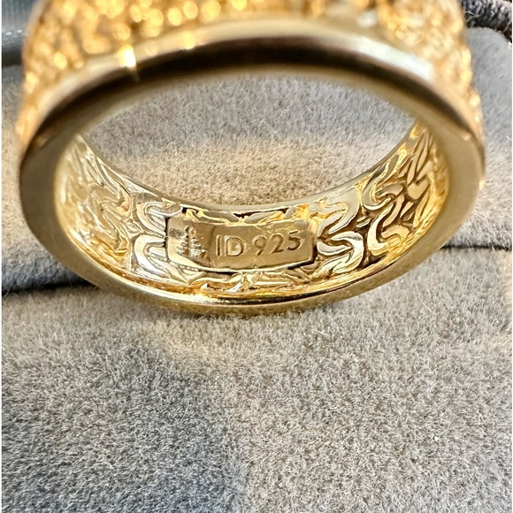 18k Gold plated Sterling silver Byzantine band ring - Picture 6 of 6